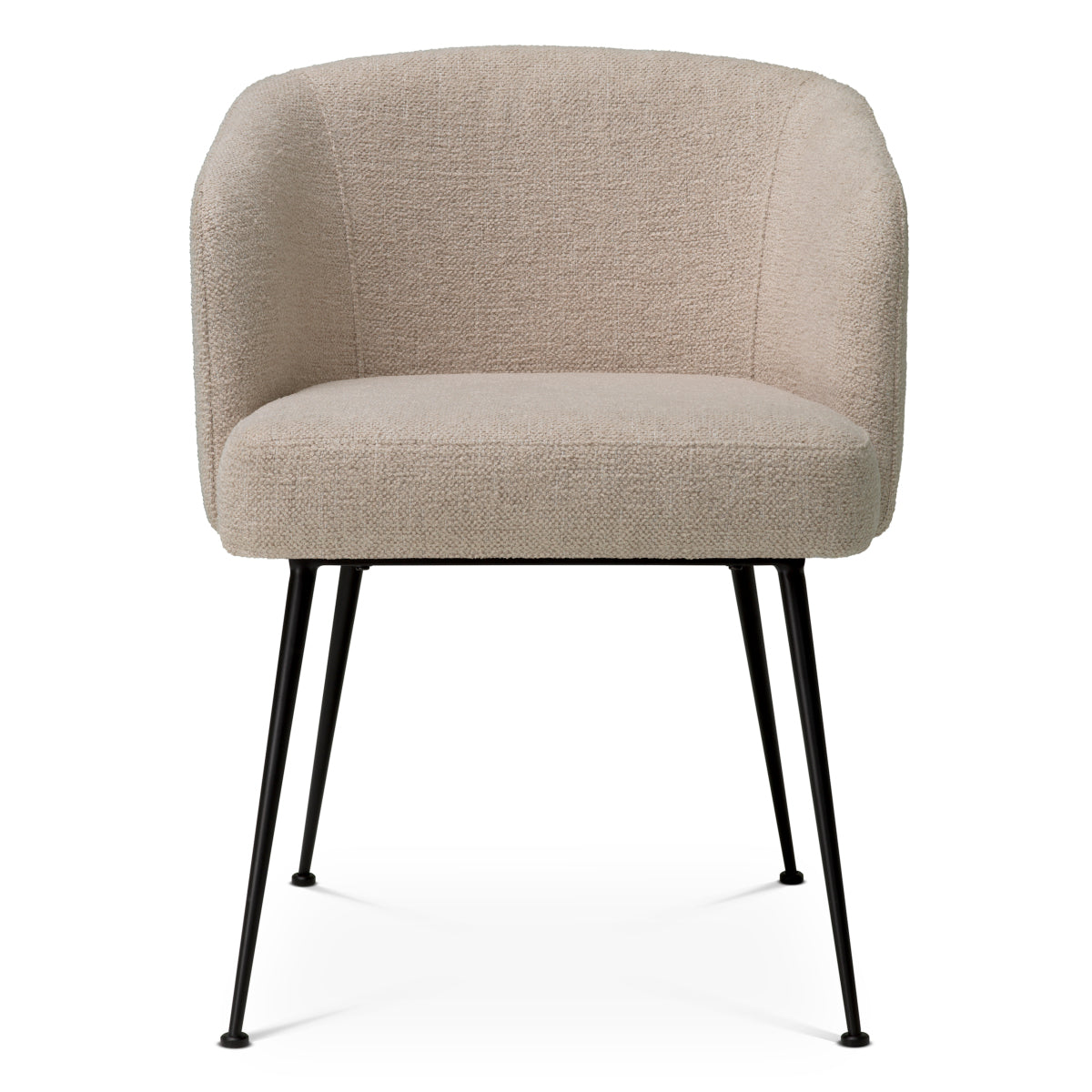 Eichholtz Aiden Dining Chair, Renato Off-white, Black Legs, Stain Resistance (A119419)
