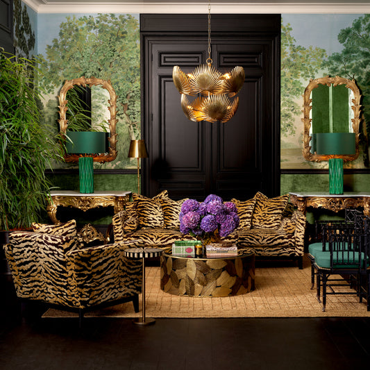 Eichholtz Flux Chair, Tigris Brown, Black Frame (A119425)