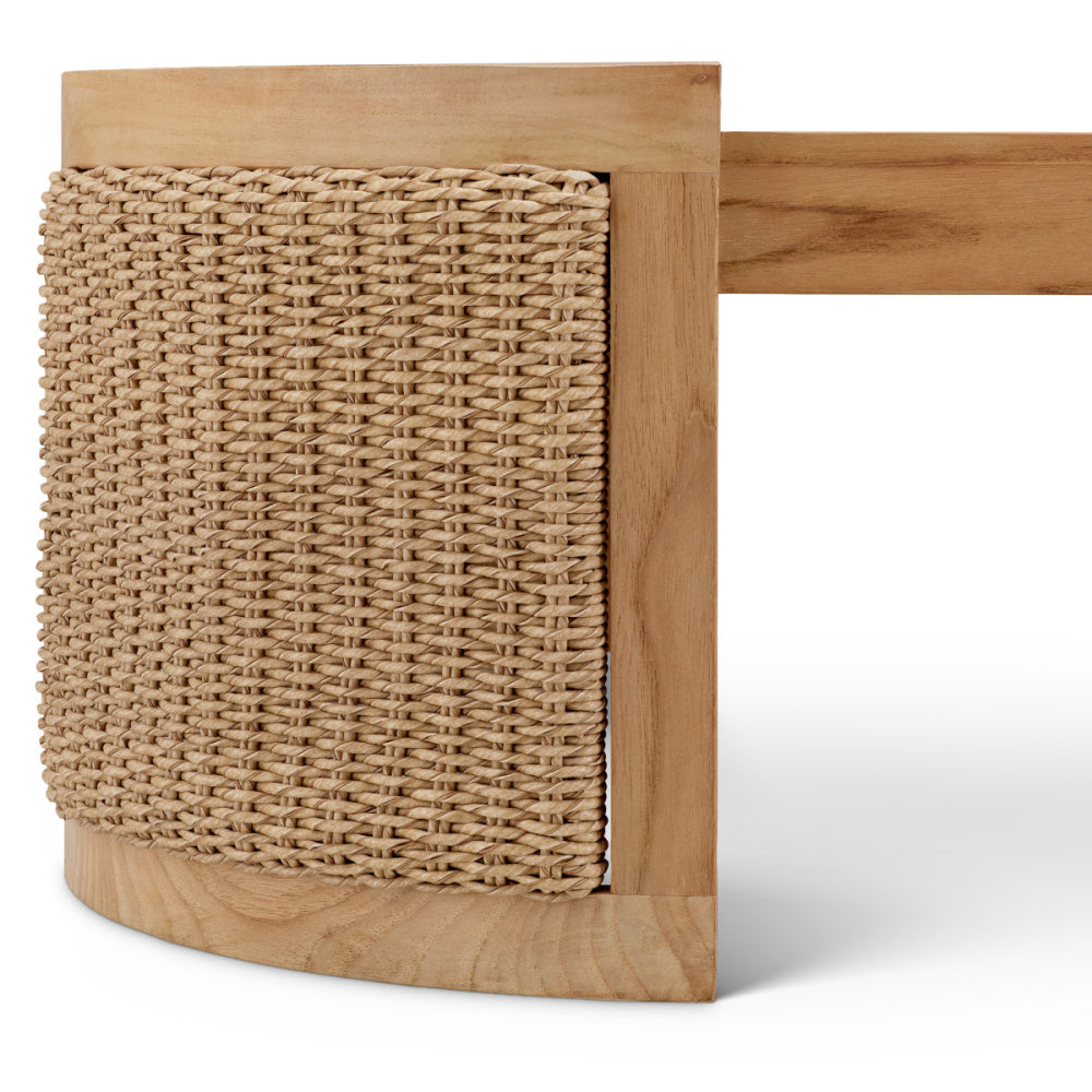 Eichholtz Marenzo Outdoor Coffee table, Natural Teak, Faux Rattan (119482)