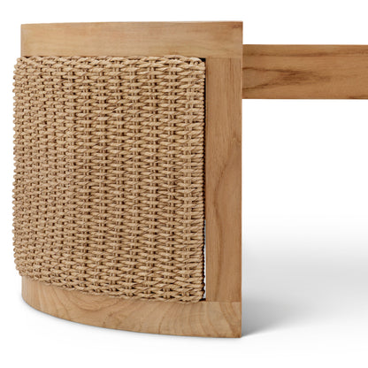 Eichholtz Marenzo Outdoor Coffee table, Natural Teak, Faux Rattan (119482)