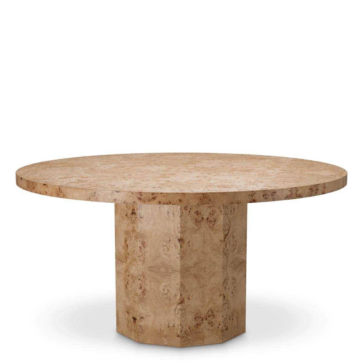 Eichholtz Kingsgrove Dining Table, Light Brown Mappa Burl Wood Veneer (119527)