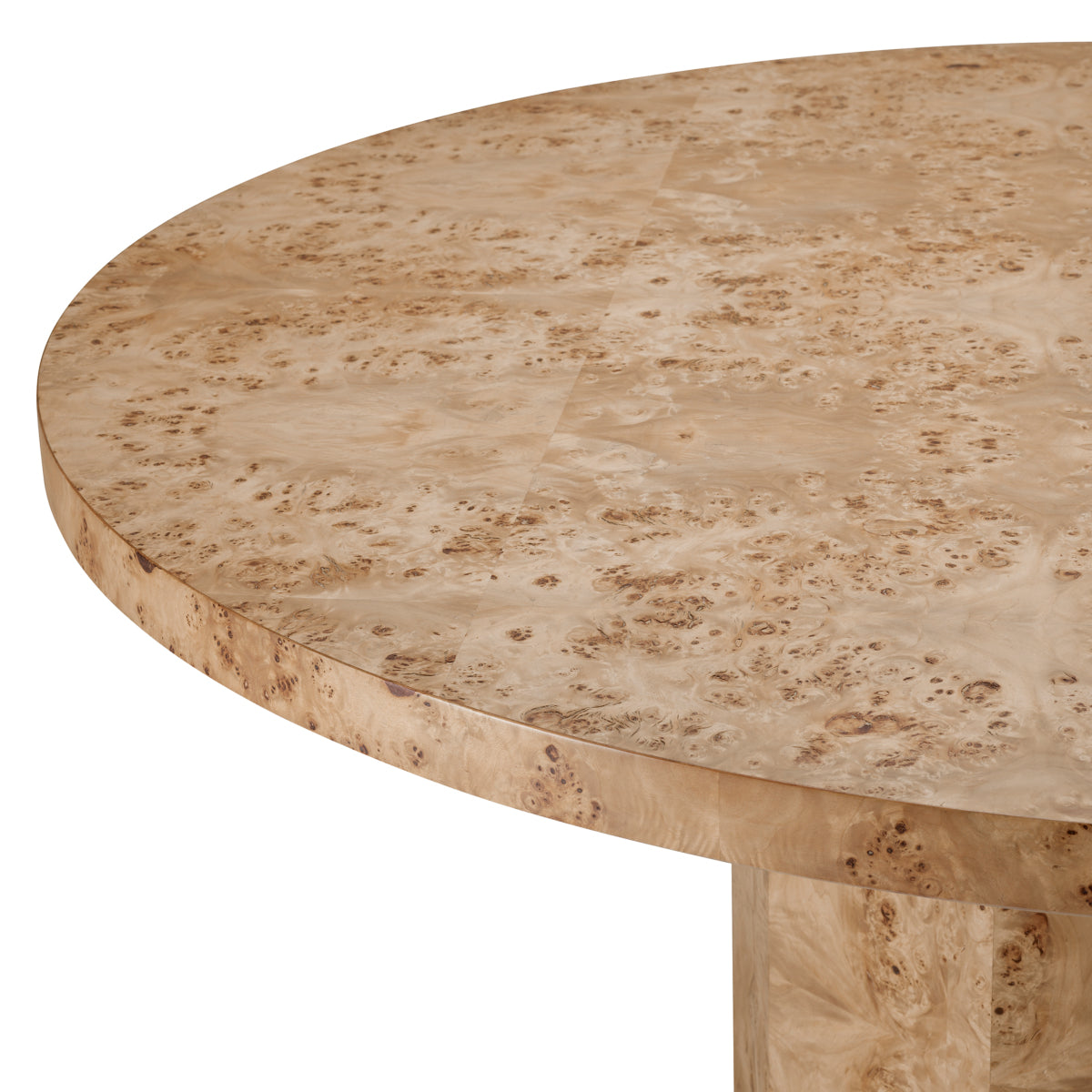 Eichholtz Kingsgrove Dining Table, Light Brown Mappa Burl Wood Veneer (119527)