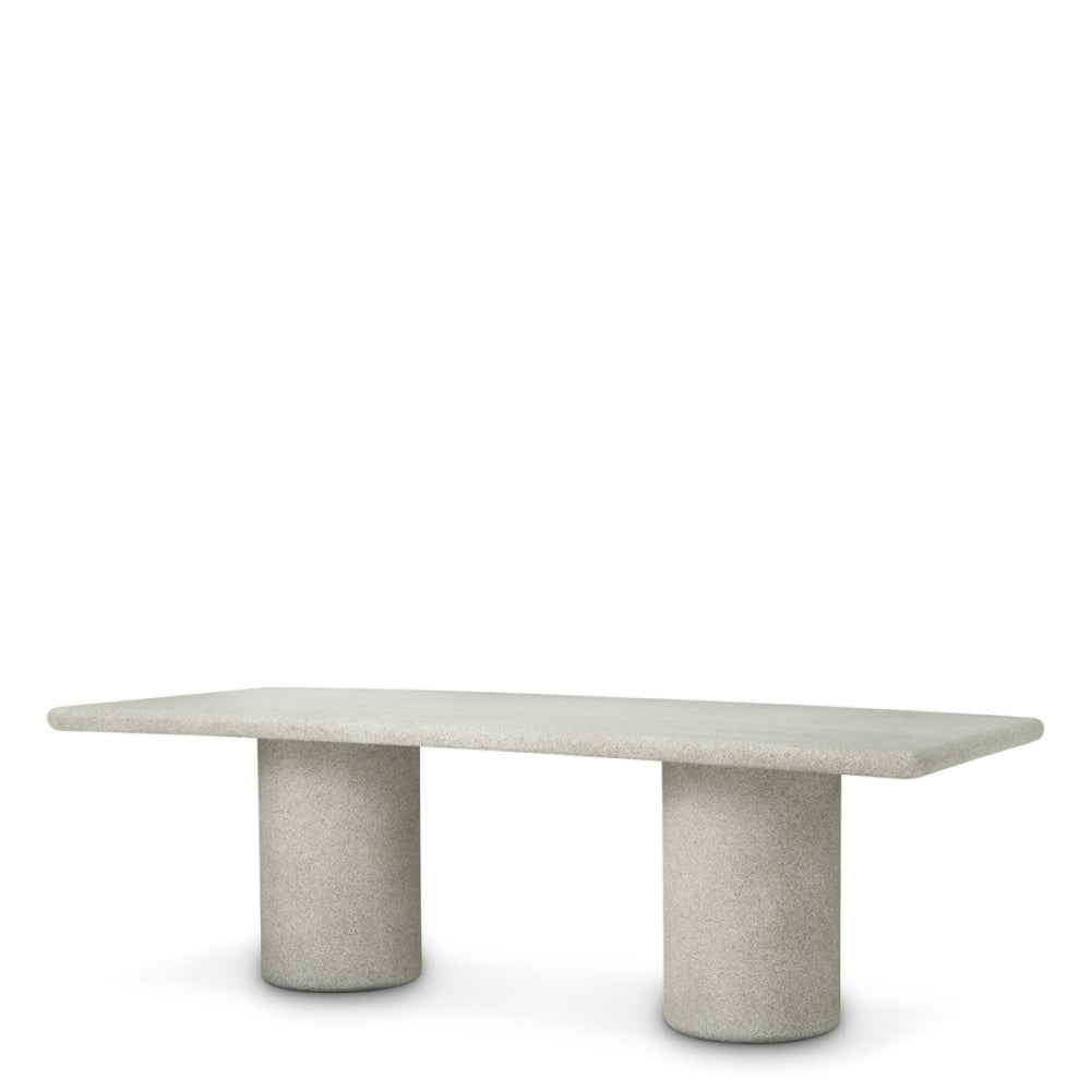 Eichholtz Cloverdale Outdoor Dining Table, Grey Stone Texture (119531)
