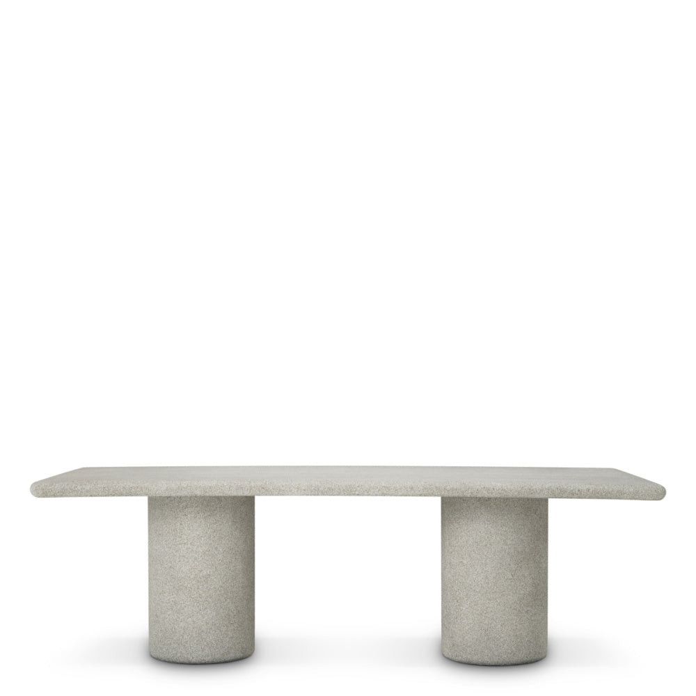Eichholtz Cloverdale Outdoor Dining Table, Grey Stone Texture (119531)