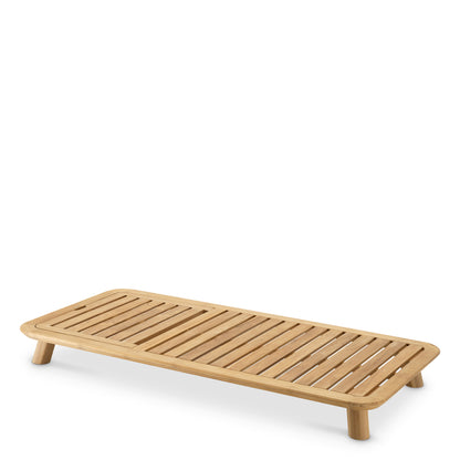 Eichholtz Weston Single Outdoor Daybed, Natural Teak, Viola Sand (119556)