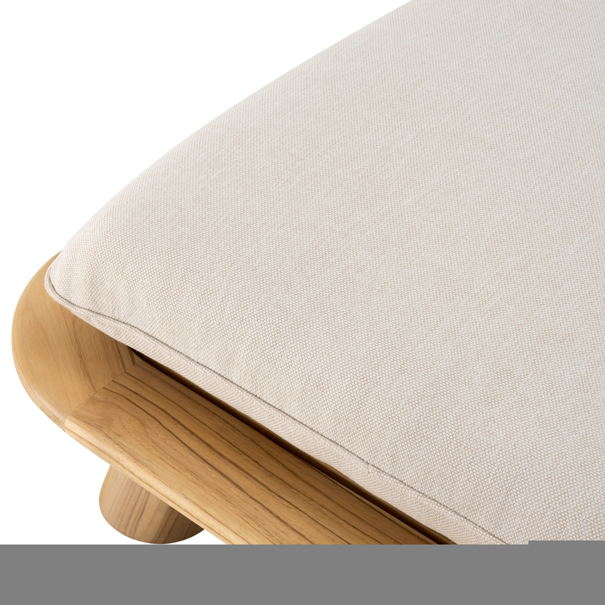 Eichholtz Weston Single Outdoor Daybed, Natural Teak, Viola Sand (119556)