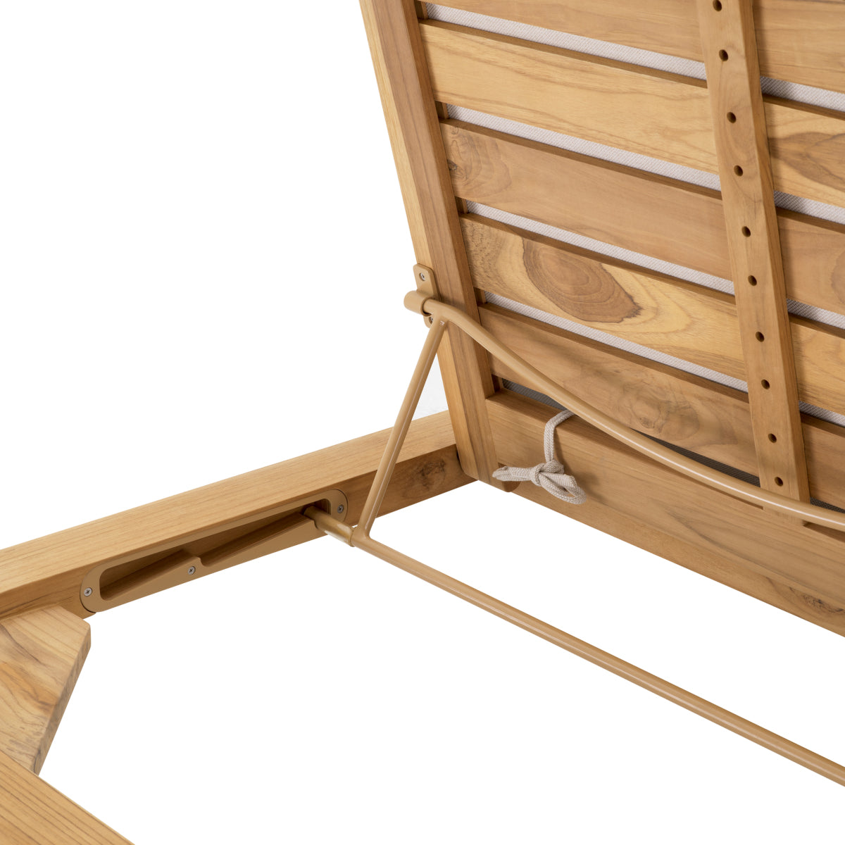 Eichholtz Weston Single Outdoor Daybed, Natural Teak, Viola Sand (119556)