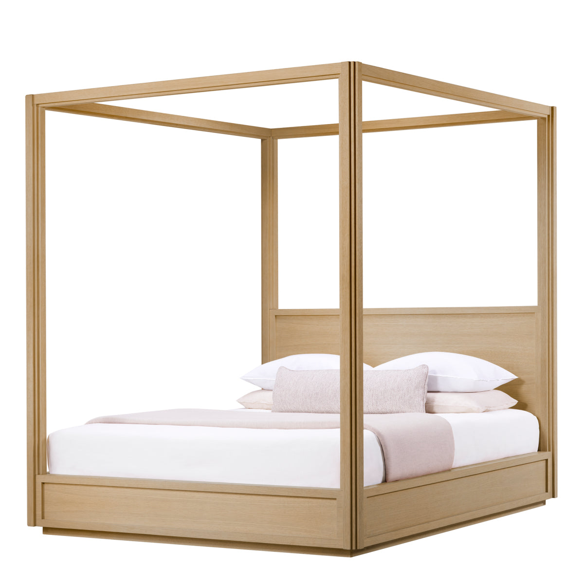 Eichholtz Tribeca Canopy Bed, Natural Oak Veneer (119586)