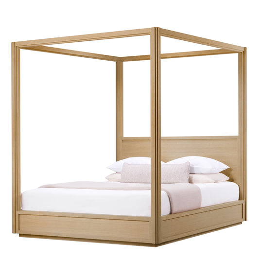 Eichholtz Tribeca Canopy Bed, Natural Oak Veneer (119586)