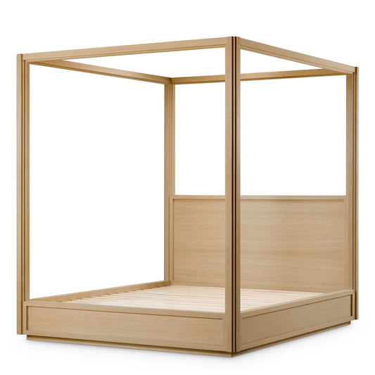 Eichholtz Tribeca Canopy Bed, Natural Oak Veneer (119586)