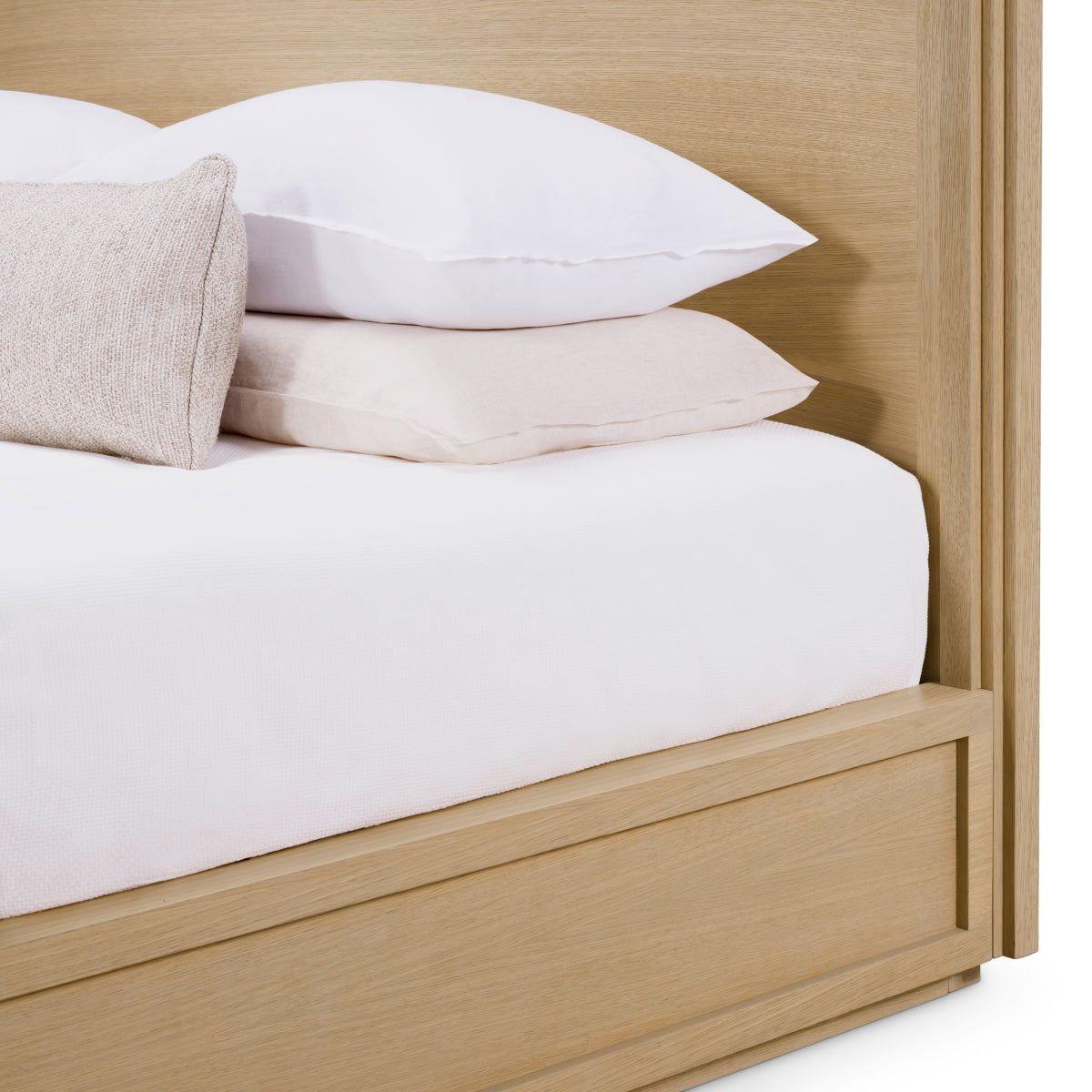 Eichholtz Tribeca Canopy Bed, Natural Oak Veneer (119586)