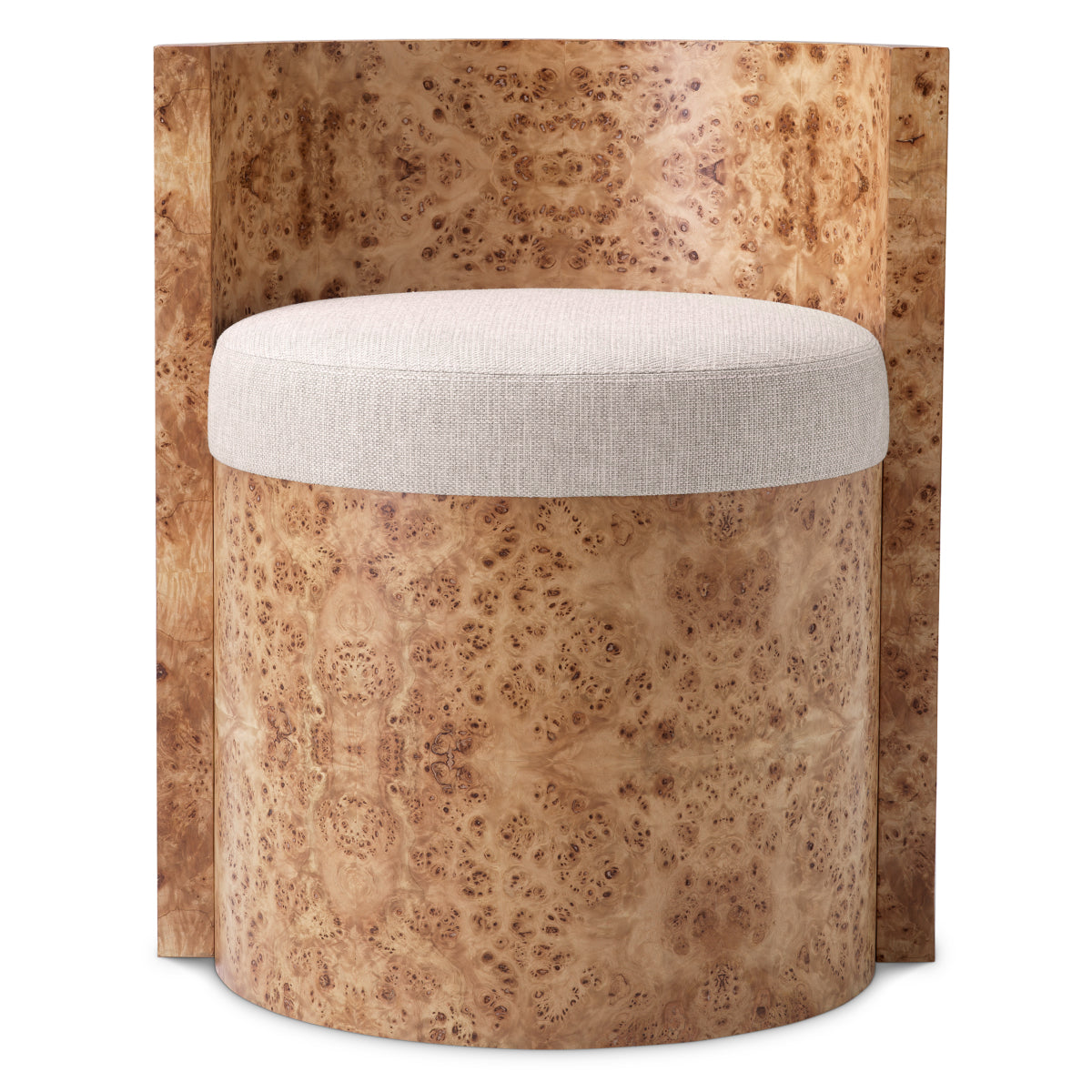 Eichholtz Arcadia Chair, Light Brown Mappa Burl Veneer, Loki Natural (119621)