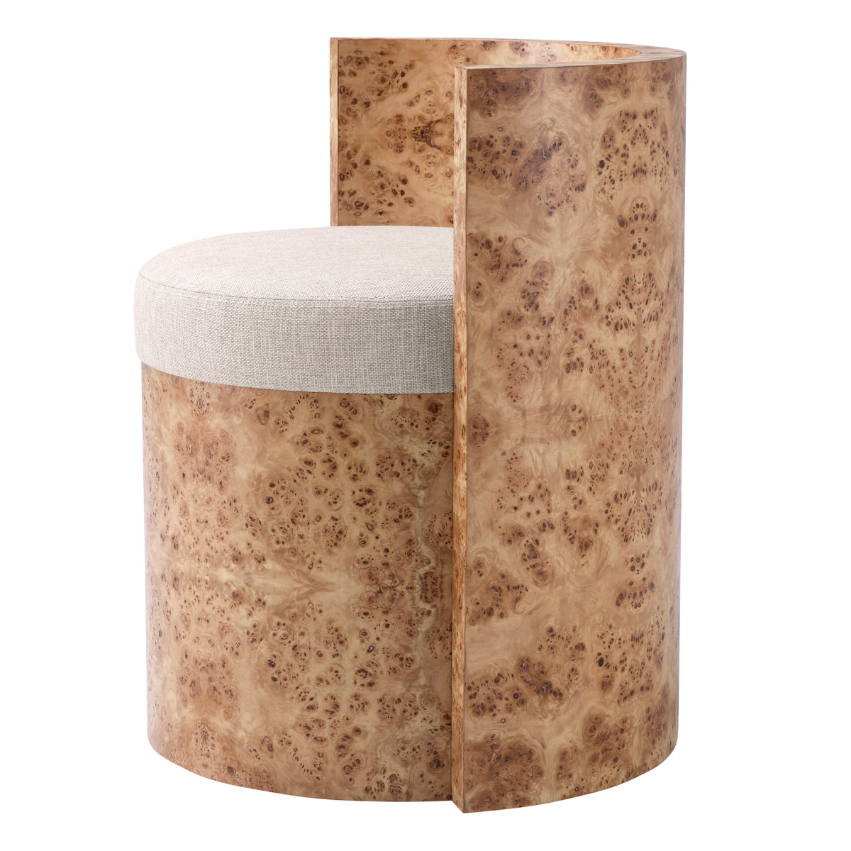 Eichholtz Arcadia Chair, Light Brown Mappa Burl Veneer, Loki Natural (119621)