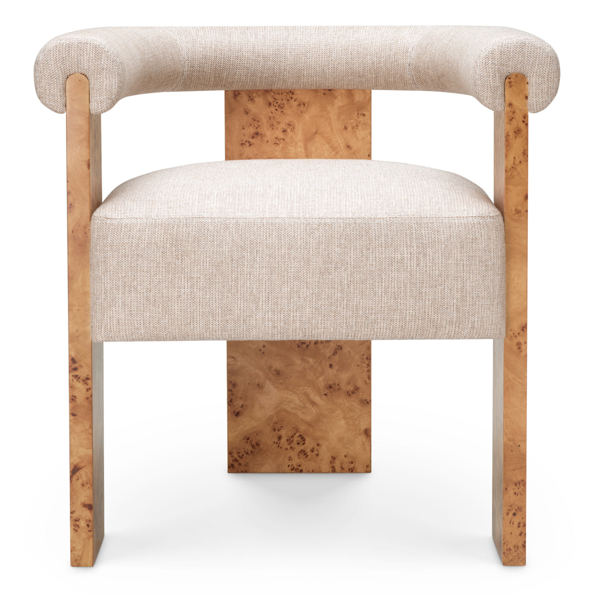Eichholtz Percy Dining Chair, Light Brown Mappa Burl Veneer, Loki Natural (119622)