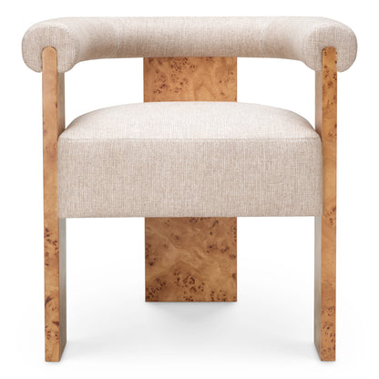Eichholtz Percy Dining Chair, Light Brown Mappa Burl Veneer, Loki Natural (119622)