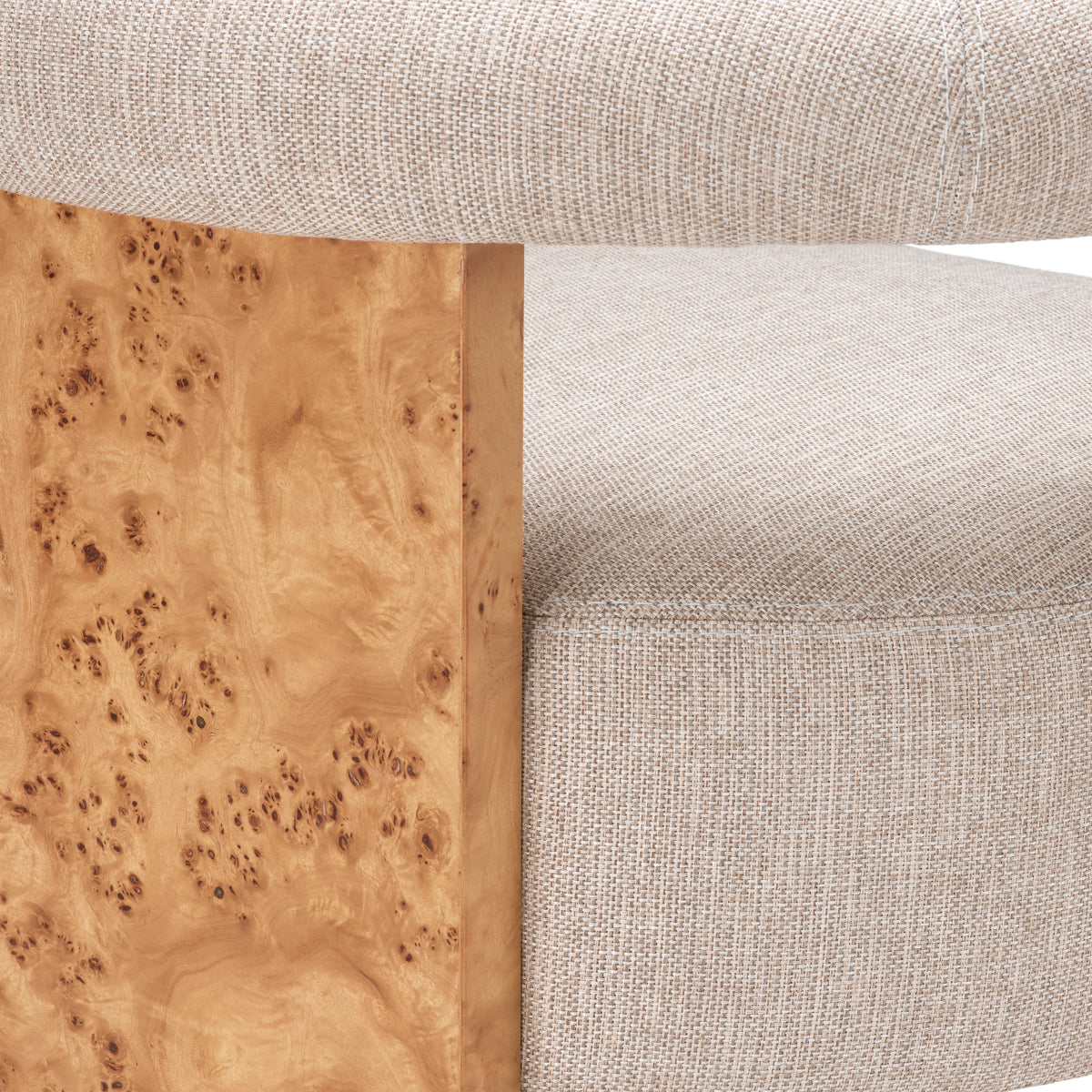 Eichholtz Percy Dining Chair, Light Brown Mappa Burl Veneer, Loki Natural (119622)
