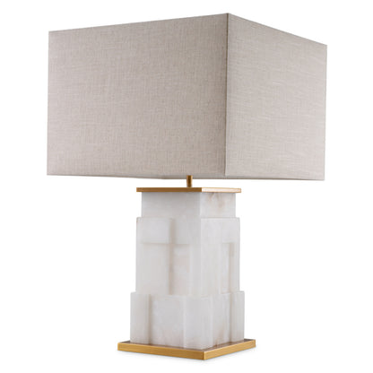 Eichholtz Fabiano Table Lamp, Alabaster, Antique Brass (119656UL)