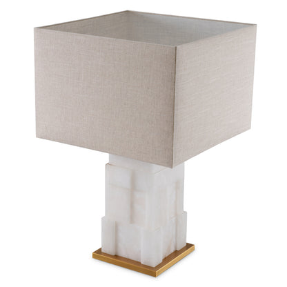Eichholtz Fabiano Table Lamp, Alabaster, Antique Brass (119656UL)