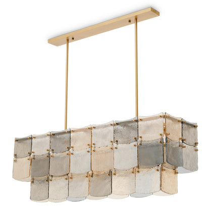 Eichholtz Laurent Chandelier, Antique Brass, Handmade Glass (119666UL)