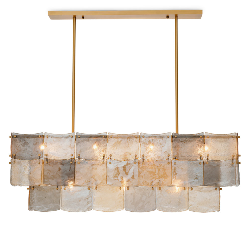 Eichholtz Laurent Chandelier, Antique Brass, Handmade Glass (119666UL)