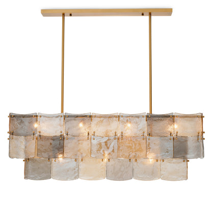 Eichholtz Laurent Chandelier, Antique Brass, Handmade Glass (119666UL)