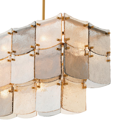 Eichholtz Laurent Chandelier, Antique Brass, Handmade Glass (119666UL)