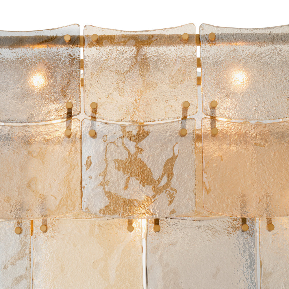 Eichholtz Laurent Chandelier, Antique Brass, Handmade Glass (119666UL)
