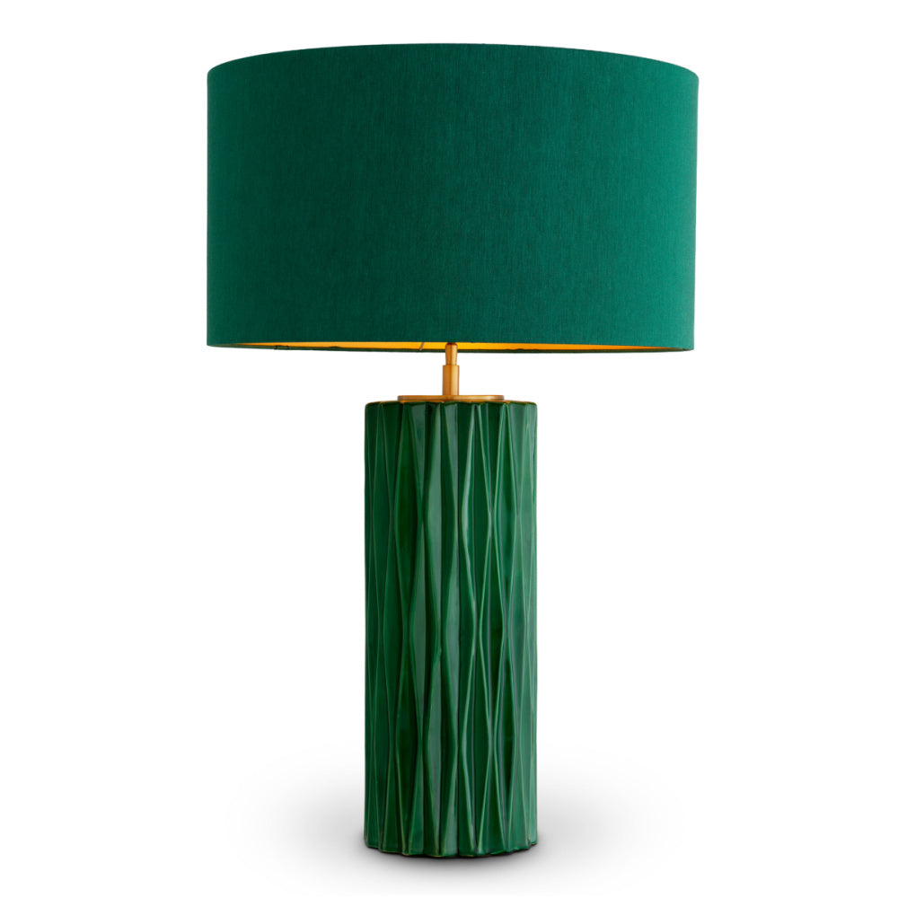 Eichholtz Amarello Table Lamp, Crackled Green Ceramic, Antique Brass (119674UL)