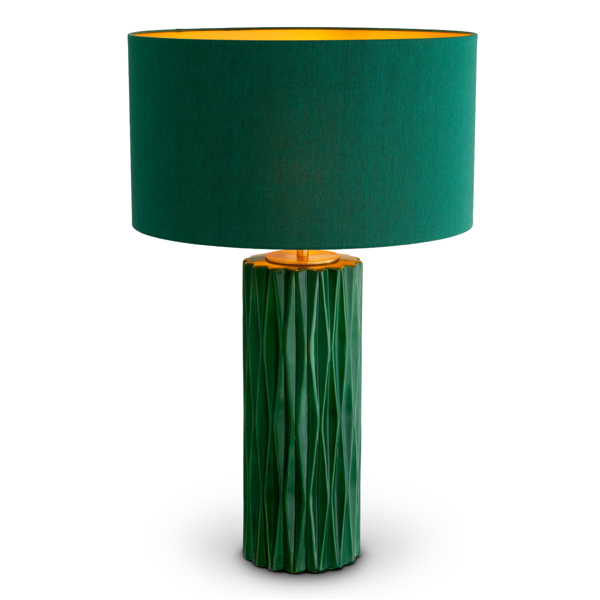 Eichholtz Amarello Table Lamp, Crackled Green Ceramic, Antique Brass (119674UL)