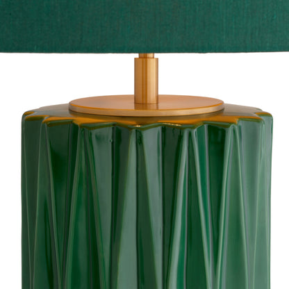 Eichholtz Amarello Table Lamp, Crackled Green Ceramic, Antique Brass (119674UL)
