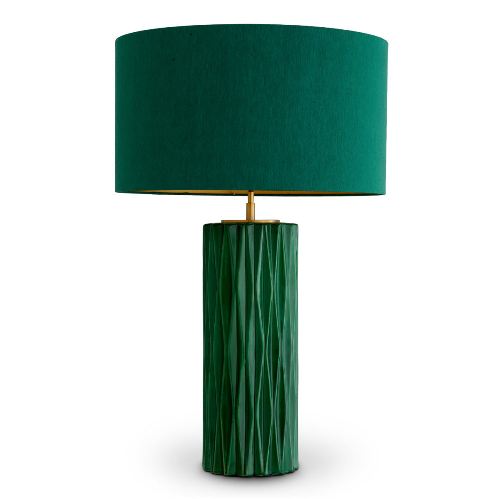 Eichholtz Amarello Table Lamp, Crackled Green Ceramic, Antique Brass (119674UL)