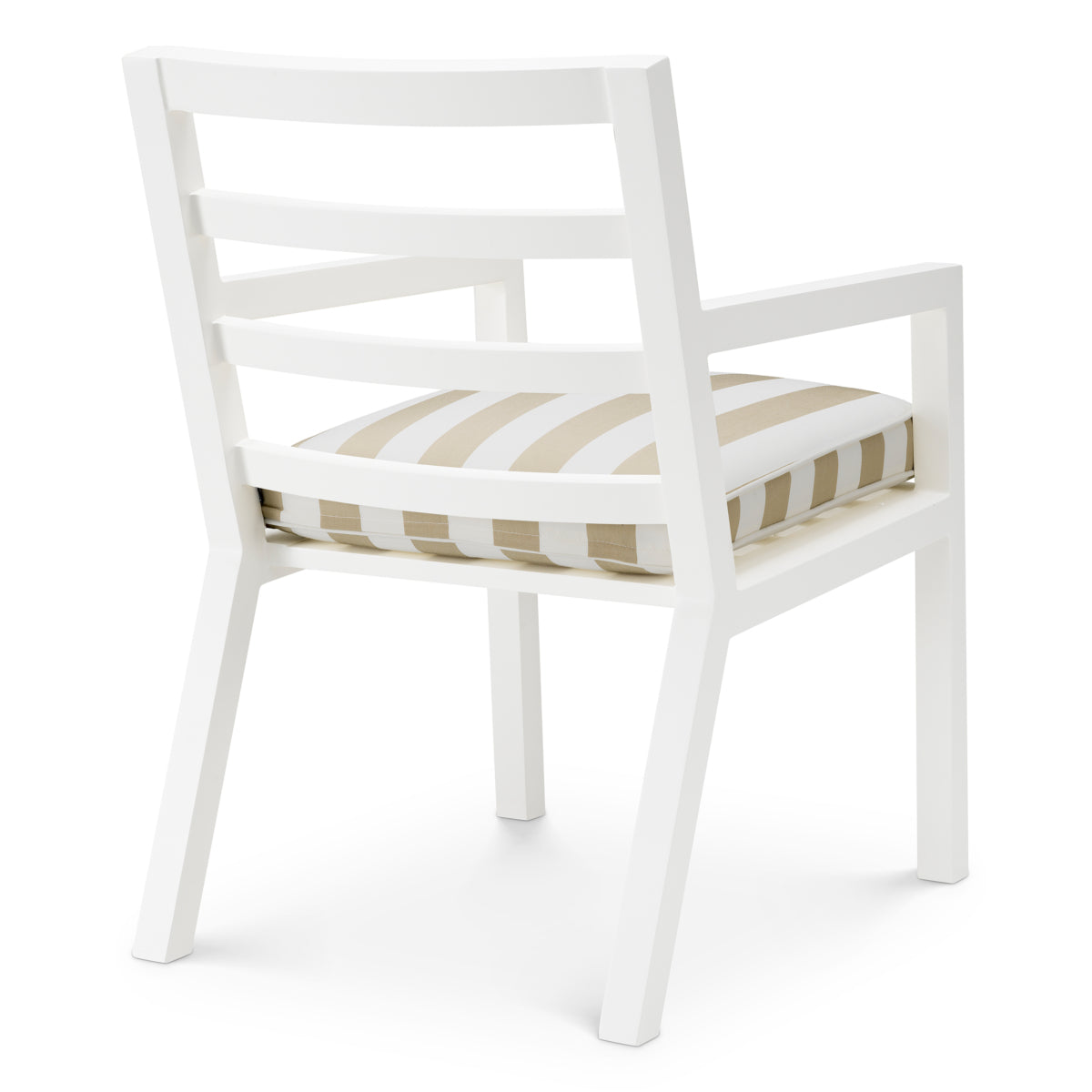 Delta Outdoor Dining Chair Matte White & Florent Beige