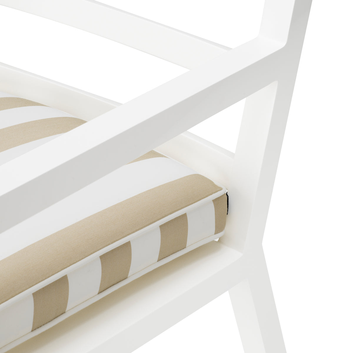 Delta Outdoor Dining Chair Matte White & Florent Beige
