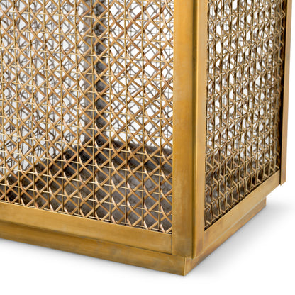 Eichholtz Cairo Hurricane, Large, Vintage Brass, Rattan (119802)