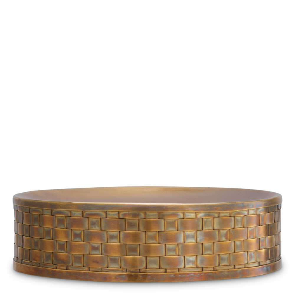 Eichholtz Lausanne Bowl, Vintage Brass (119910)