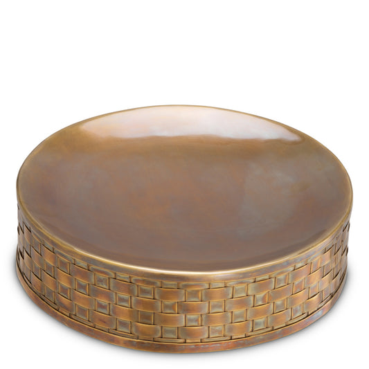 Eichholtz Lausanne Bowl, Vintage Brass (119910)