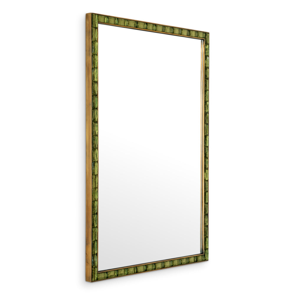 Eichholtz Torino Mirror, Vintage Brass, Handmade Glass (119915)