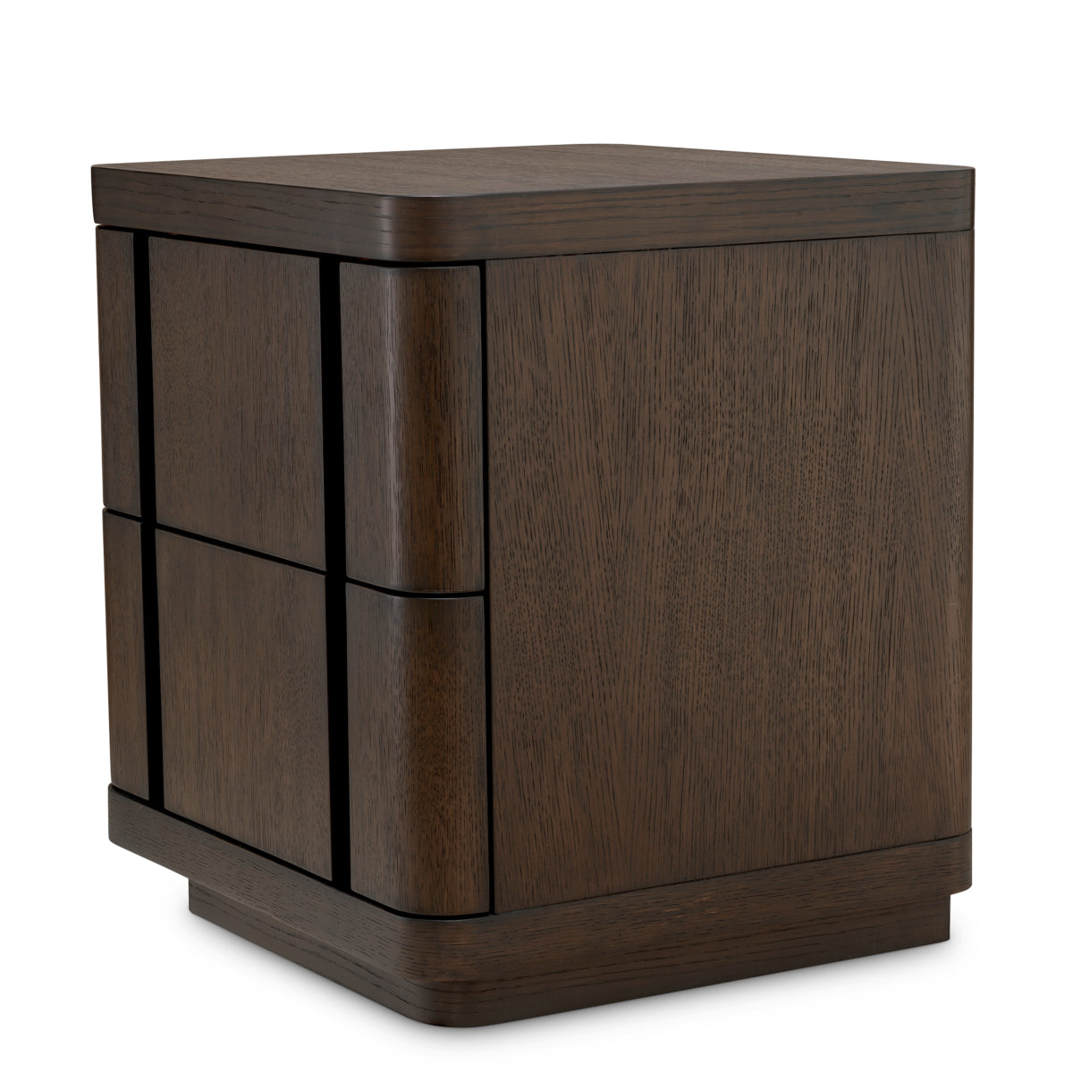 Eichholtz Modesto Nightstand, Small, Mocha Oak Veneer, Brushed Brass (119971)