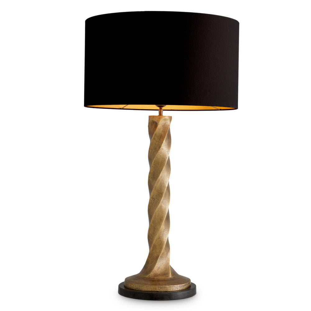Eichholtz Costanza Table Lamp, Vintage Brass, Black Granite Base (119989UL)
