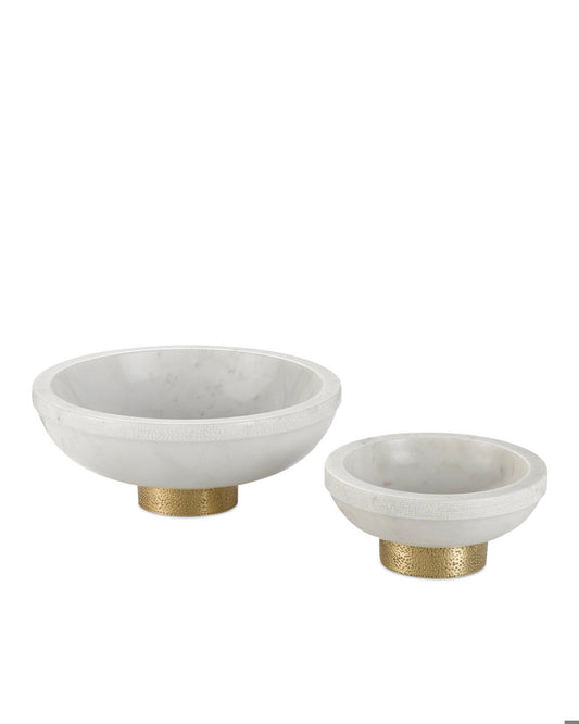 Valor Large White Marble Bowl Currey and Company 1200-0170
