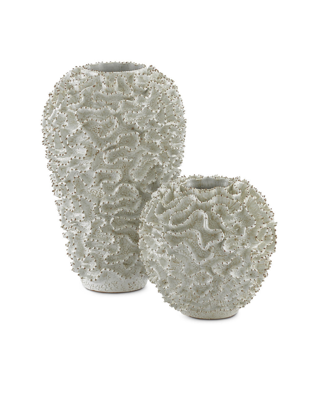Swirl Large White Vase Currey and Company 1200-0297