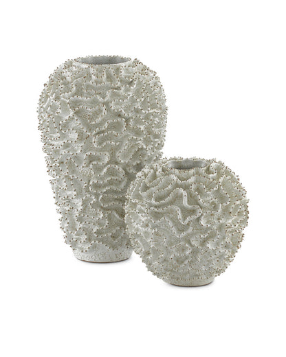 Swirl Large White Vase Currey and Company 1200-0297