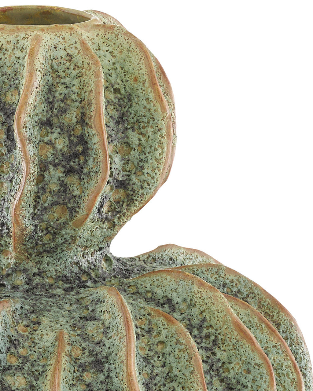 Sunken Boat Double Gourd Green Vase, Currey and Company 1200-0299
