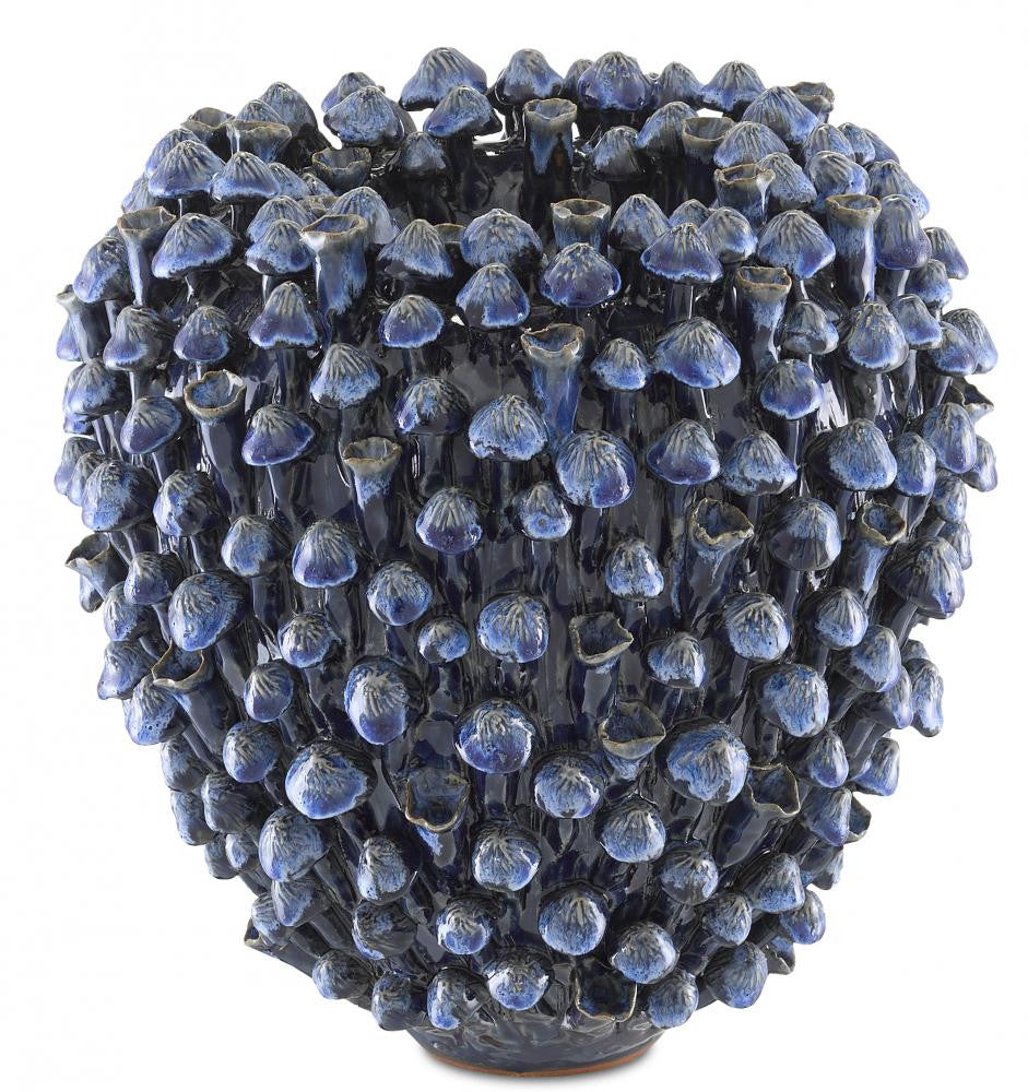 Currey and Company Manitapi Medium Blue Vase Blue