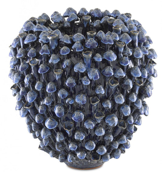 Currey and Company Manitapi Medium Blue Vase Blue