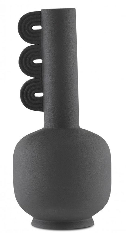 Happy 40 Three Wings Black Vase Currey and Company 1200-0407