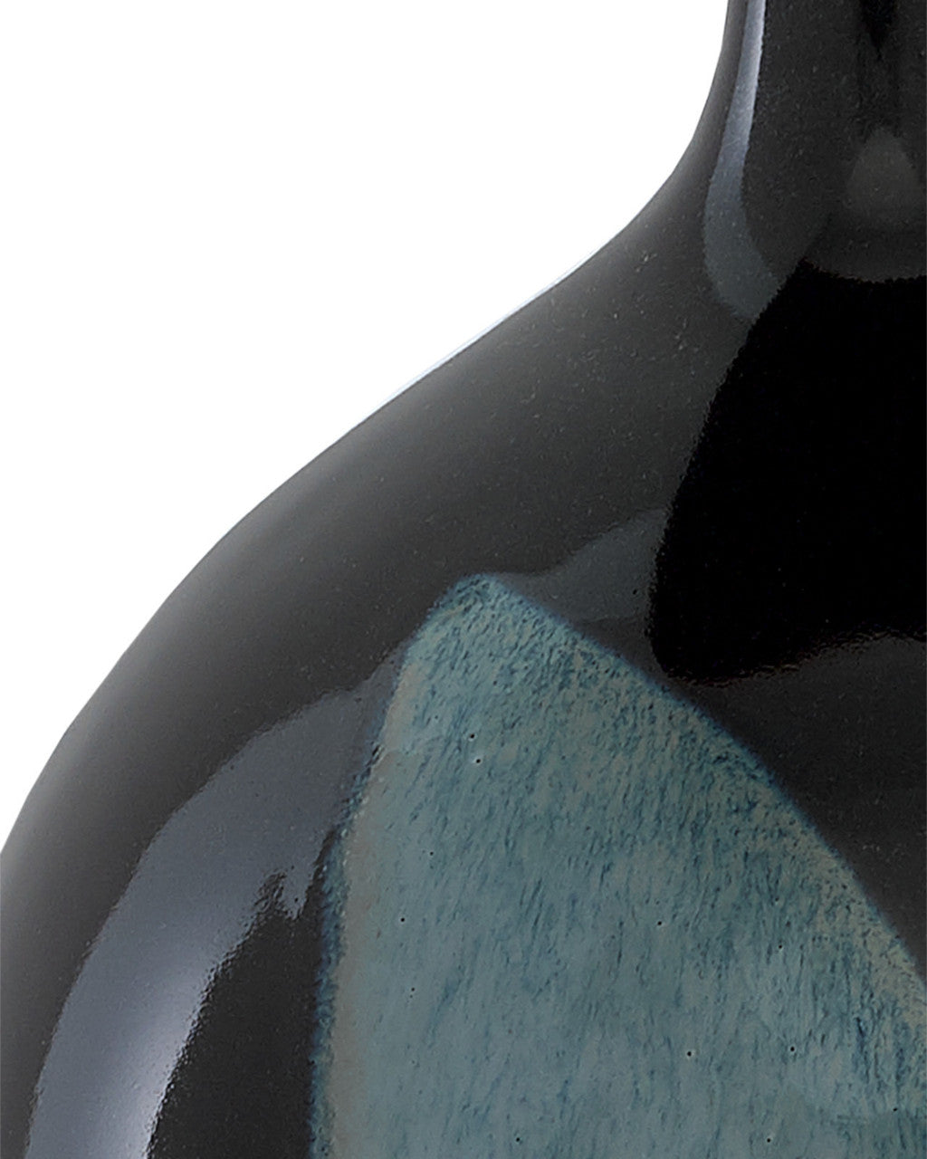Let Us Twist the Glass Round Black Vase Currey and Company 1200-0408
