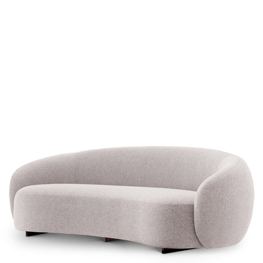 Eichholtz Amore Outdoor Sofa, Mauritius Light Grey, Black Base (120008)