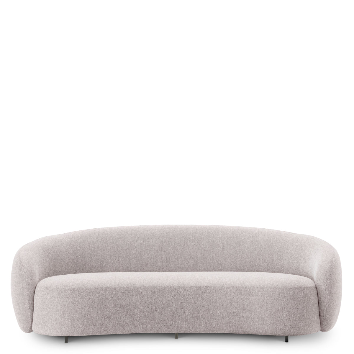 Eichholtz Amore Outdoor Sofa, Mauritius Light Grey, Black Base (120008)