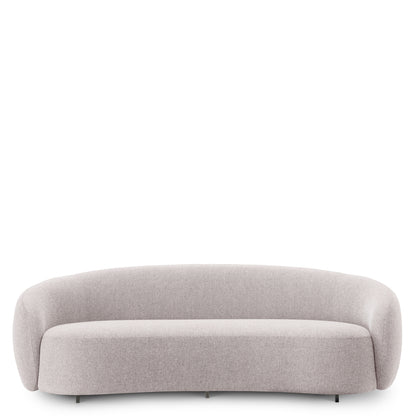 Eichholtz Amore Outdoor Sofa, Mauritius Light Grey, Black Base (120008)